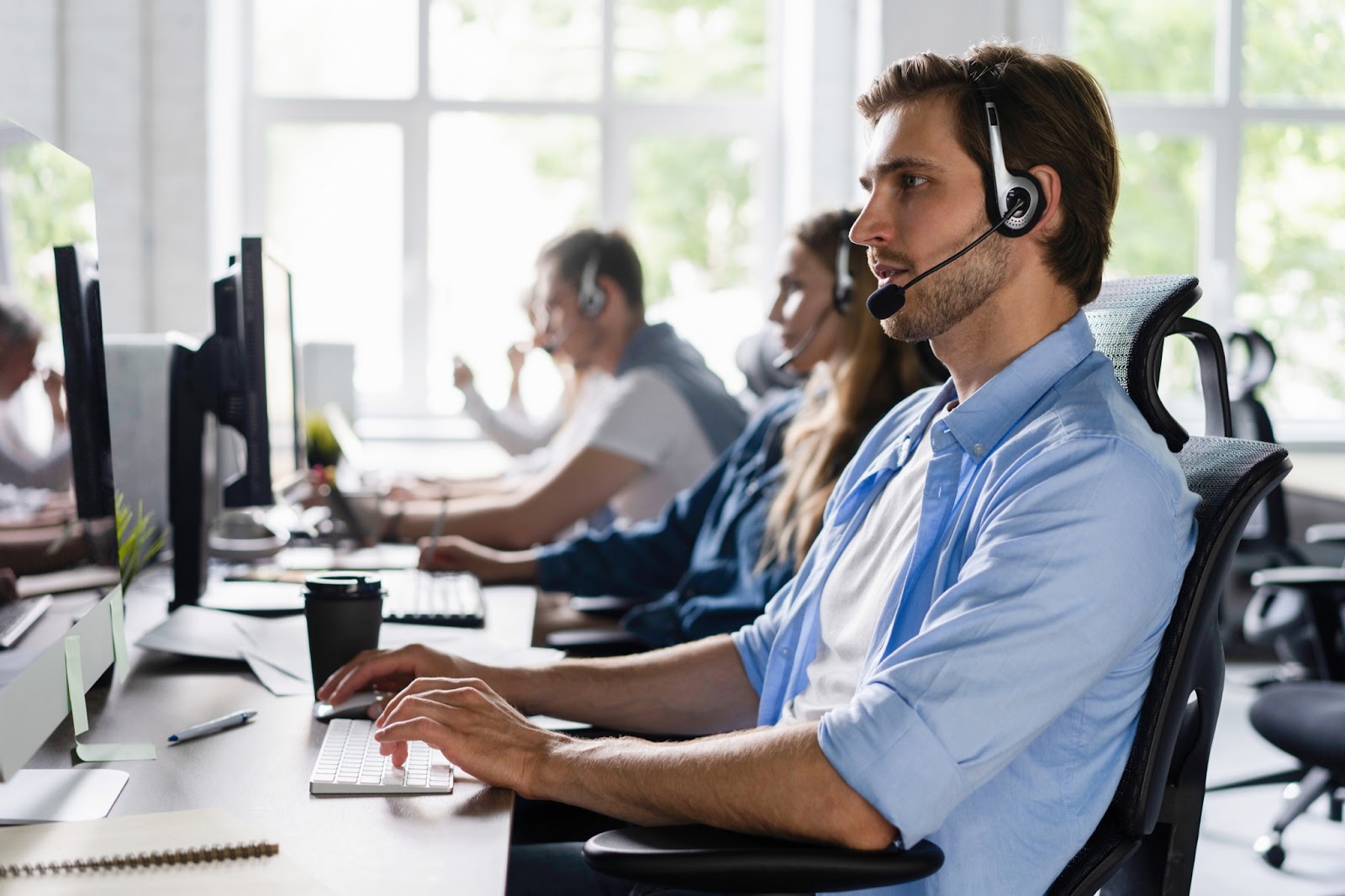 IT support specialist working